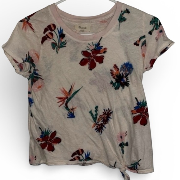 🌹Madewell Knot-Front Tee in Hawaiian Hideaway Tee - Picture 4 of 6